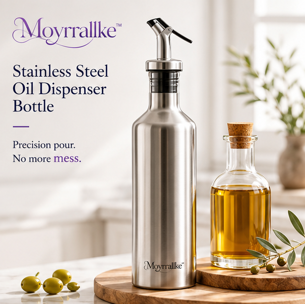 Moyrrallke™ Stainless Steel Oil Dispenser Bottle